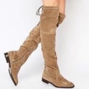 XOXO Taupe Above Knee Boots